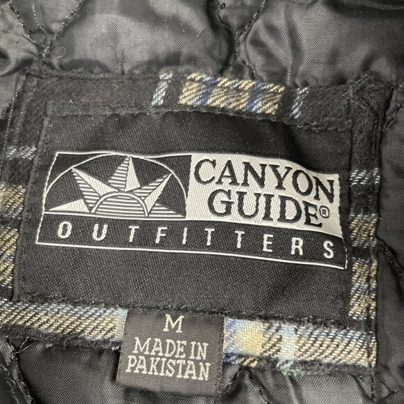 Canyon Guide Outfitters Flannel Shirt Jacket Men’s M Quilt Lined Chore Snap Up - Picture 5 of 11